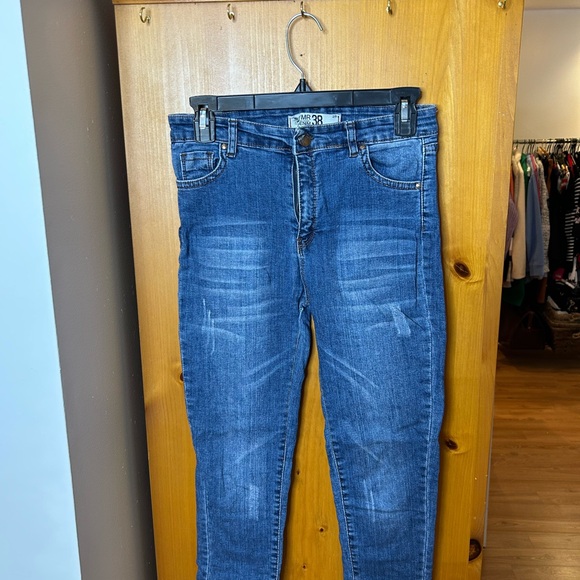 YMR Collection Blue distressed Cropped Jeans❤️29 - Picture 2 of 12